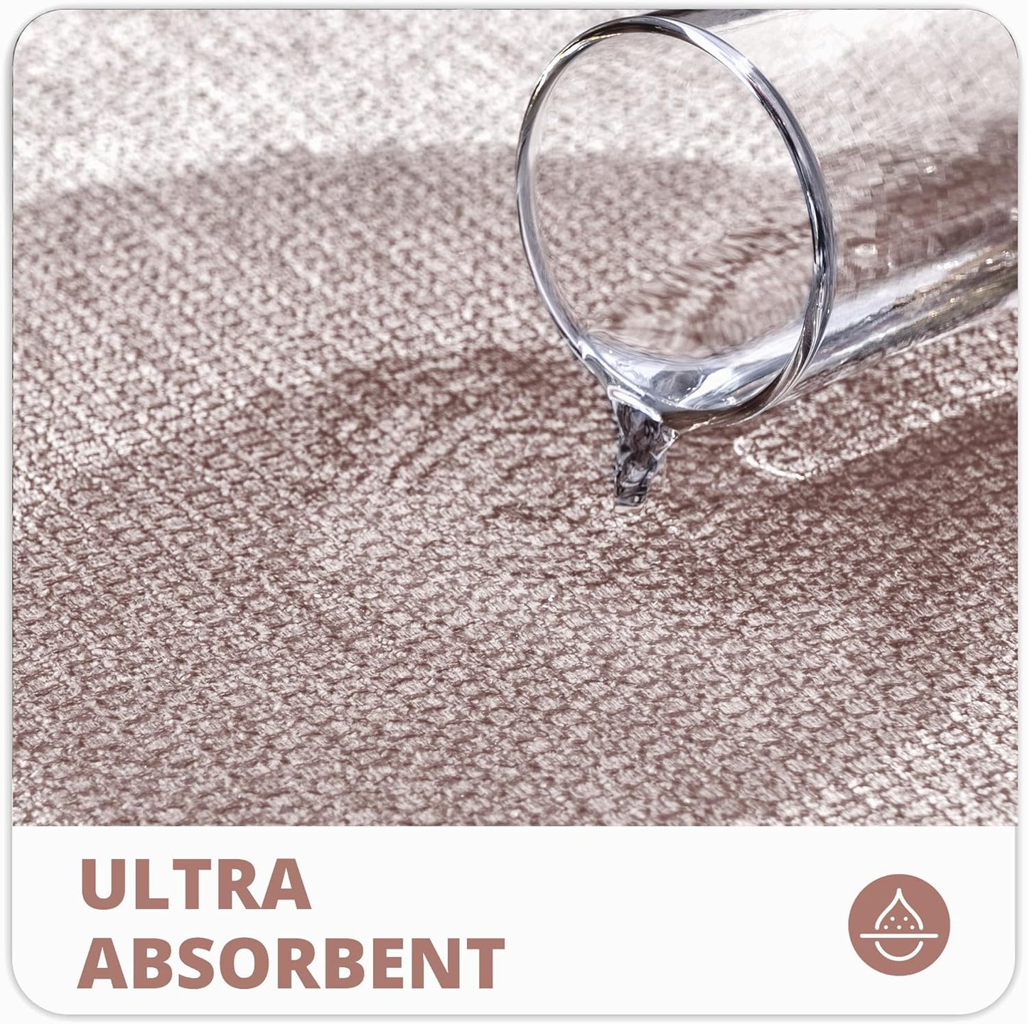 Bathroom Rugs Set 2 Pieces,Thin Bathroom Mats,Toilet Rugs,Quick Dry,Non-Slip,Machine Washable,Low Pile,Absorbent Bath Mats,Shower,Sink,Home Decor Accessories.Beige,1'5"x2'3"+1'8"x2" U Shape