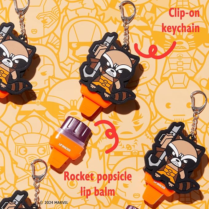 Lip Smacker Marvel, Guardians of the Galaxy, keychain, lip balm for kids - Rocket Racoon (keychain)