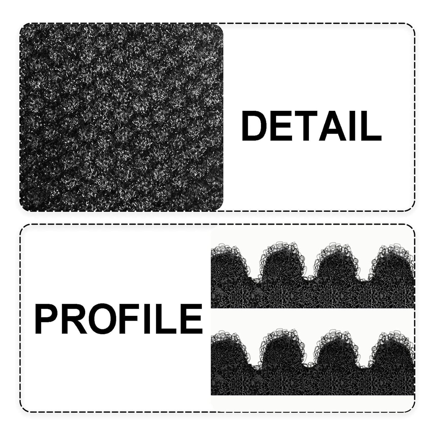 Evridwear Exfoliating Dual Texture Bath Gloves for Shower, Spa, Massage and Body Scrubs, Dead Skin Cell Remover, Gloves with Hanging Loop (1 Pair Black Heavy Glove)