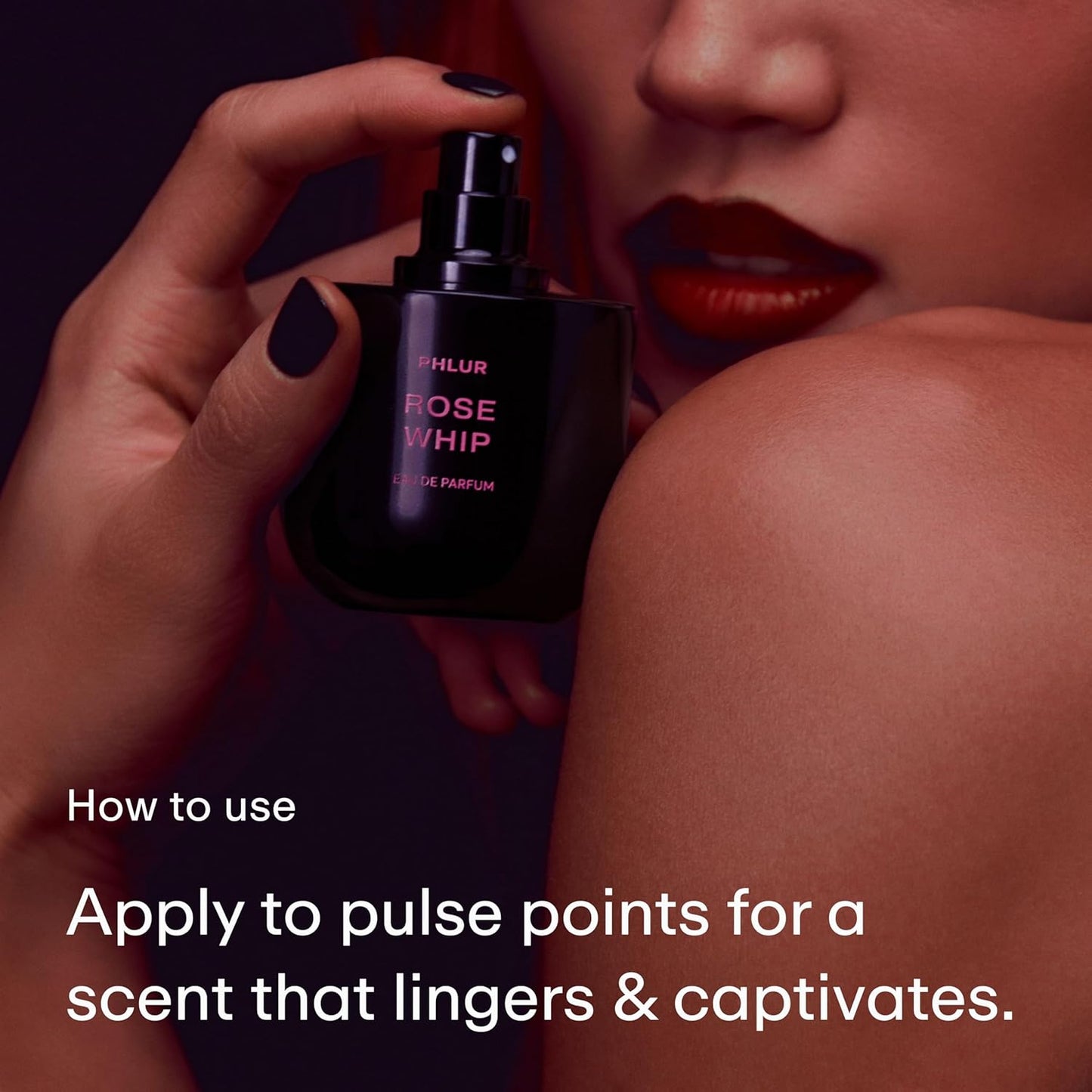 PHLUR Rose Whip Eau de Parfum - Full Size Perfume - Fruity Floral Perfume with Rose, Black Currant, Pink Pepper, Nutmeg, Cashmere Wood & Musk (50mL)