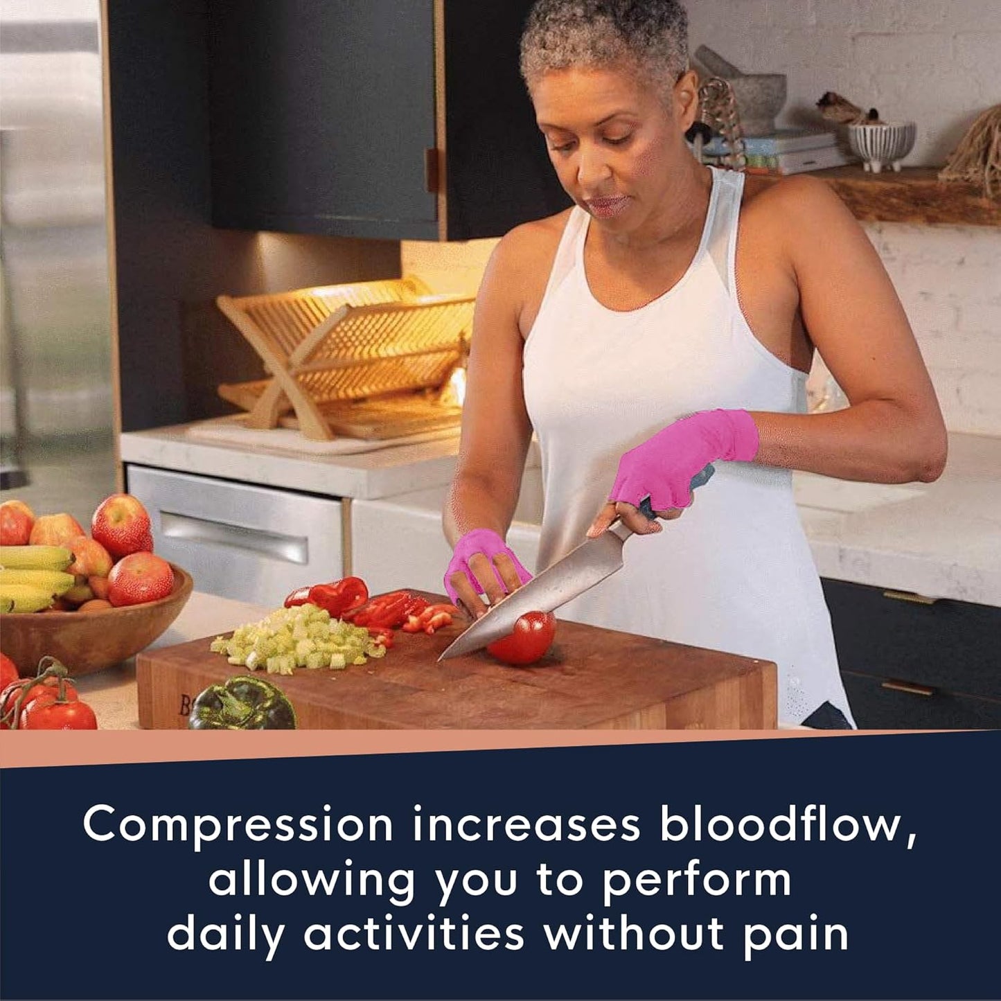 Copper Compression Arthritis Gloves | Fingerless Arthritis Carpal Tunnel Pain Relief for Men & Women | Hand Support Wrist Brace for Neuropathy, Rheumatoid, Tendonitis, Swelling, Crocheting, Typing Grey XL