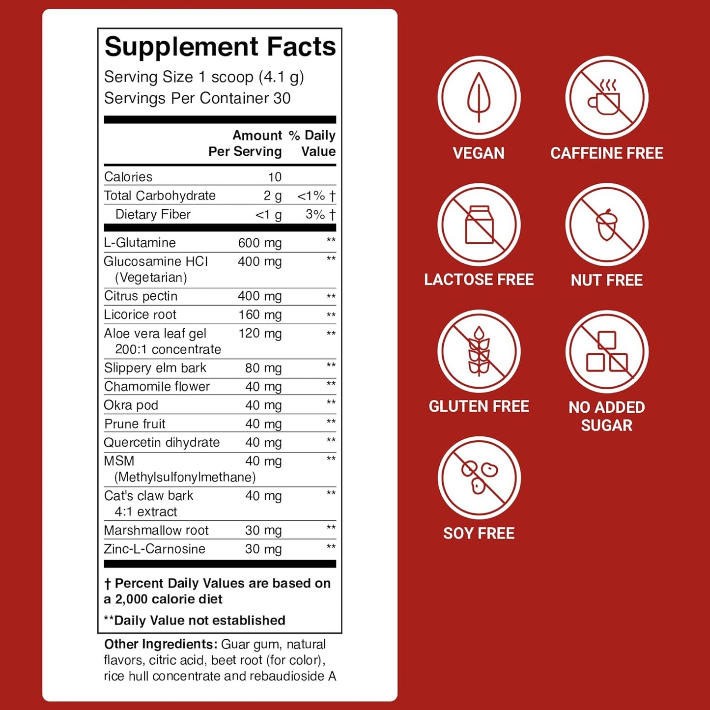 ACTIVATEDYOU GI Prime Digestive Health Drink to Support a Healthy GI Lining, Improve Digestive Comfort and Energy - Berry Calm Flavor (30 Servings)