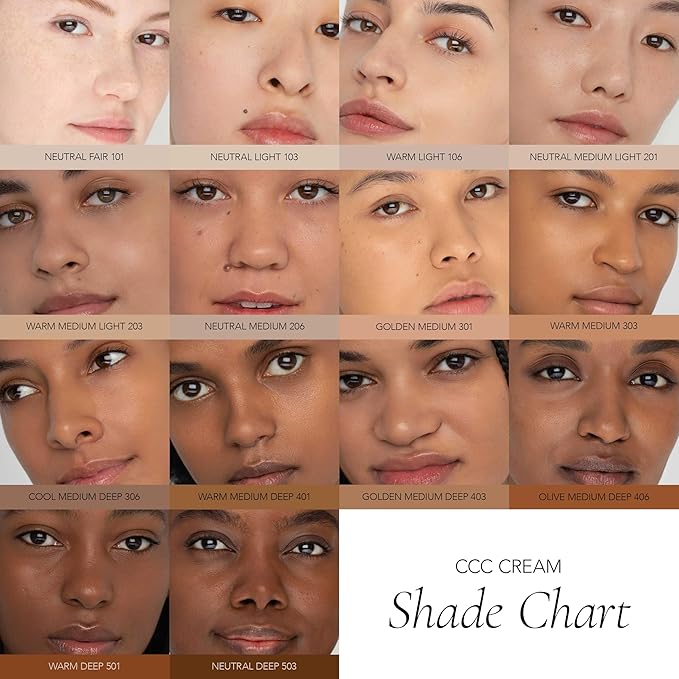 CLE Cosmetics CCC Cream (Neutral Light 103 / SPF 50) - Color Correcting, Hydrating Hybrid CC Cream with Sunscreen - Light to Medium Coverage Foundation - 1 fl oz