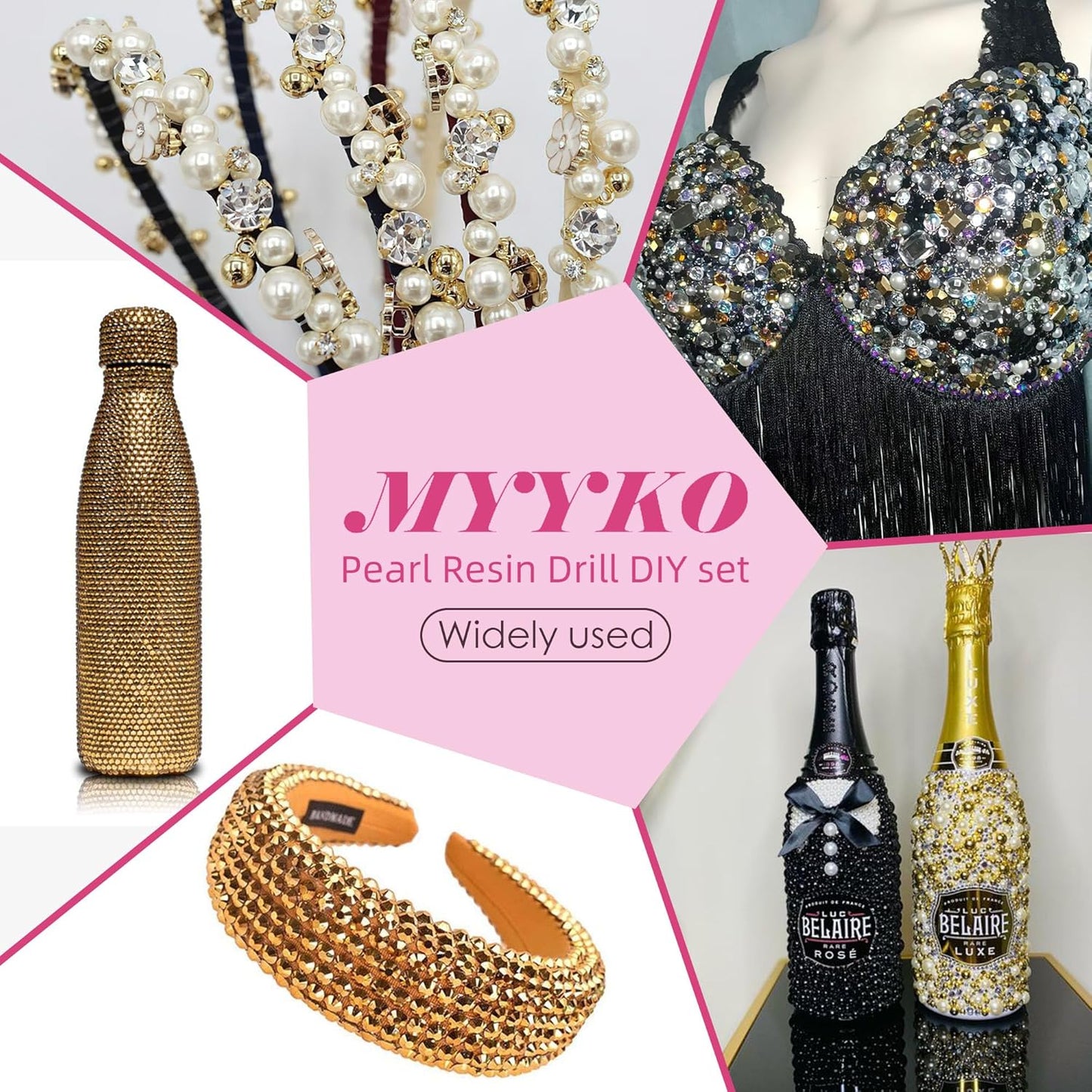 160g Gold Flat Back Pearls Rhinestones for Crafts Mixed Size 3mm-10mm AB Color Round Half Pearls Flatback Pearl Beads and Resin Rhinestones Set for Face Art