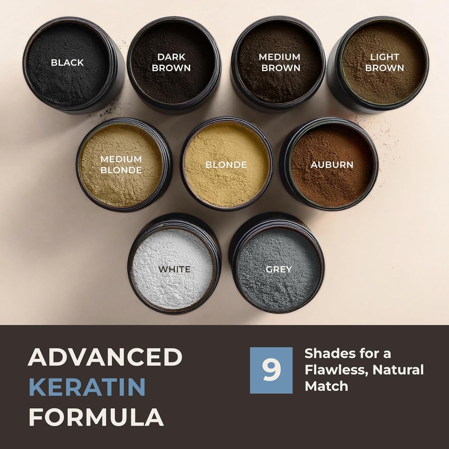 Keratin Hair Fibers for Men & Women - Fill In Fine or Thinning Hair, Instantly Thicker, Fuller Looking Hair (Medium Blonde, 15g)