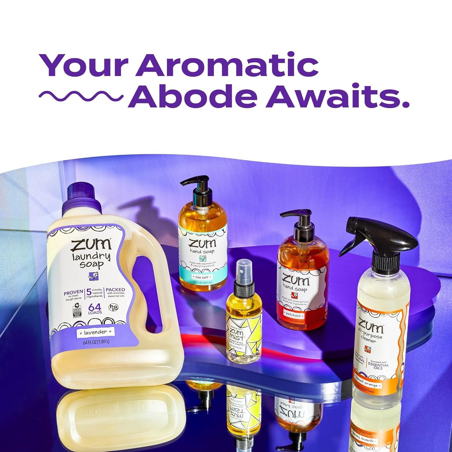 Indigo Wild Zum Mist Room & Body Spray - Aromatherapy Essential Oil Spray - Natural Body Mist & Room Spray - Lemongrass Scent - 4 fl oz (2 Pack)