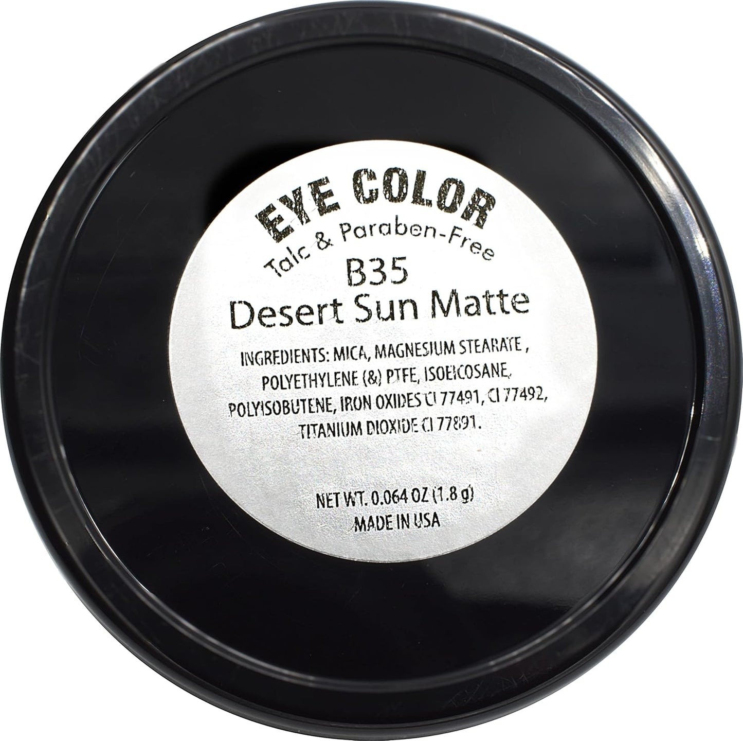 Desert Sun Matte Medium Orange Warm Beige Pressed Powder Single Vegan Eyeshadow; Talc, Paraben & Cruelty Free