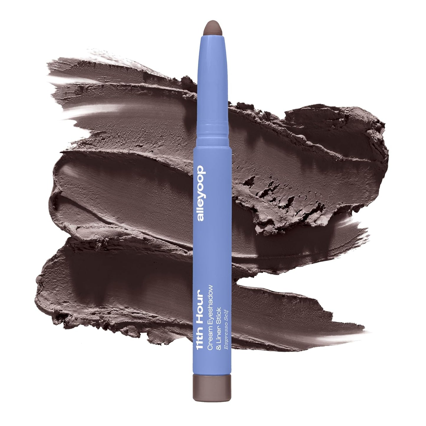 ALLEYOOP 11th Hour Cream Eye Shadow Sticks - Espresso Self (Matte) - Award-winning Eyeshadow Stick - Smudge-Proof and Crease Proof for Over 11 Hours - Easy-To-Apply and Compact for Travel, 0.05 Oz