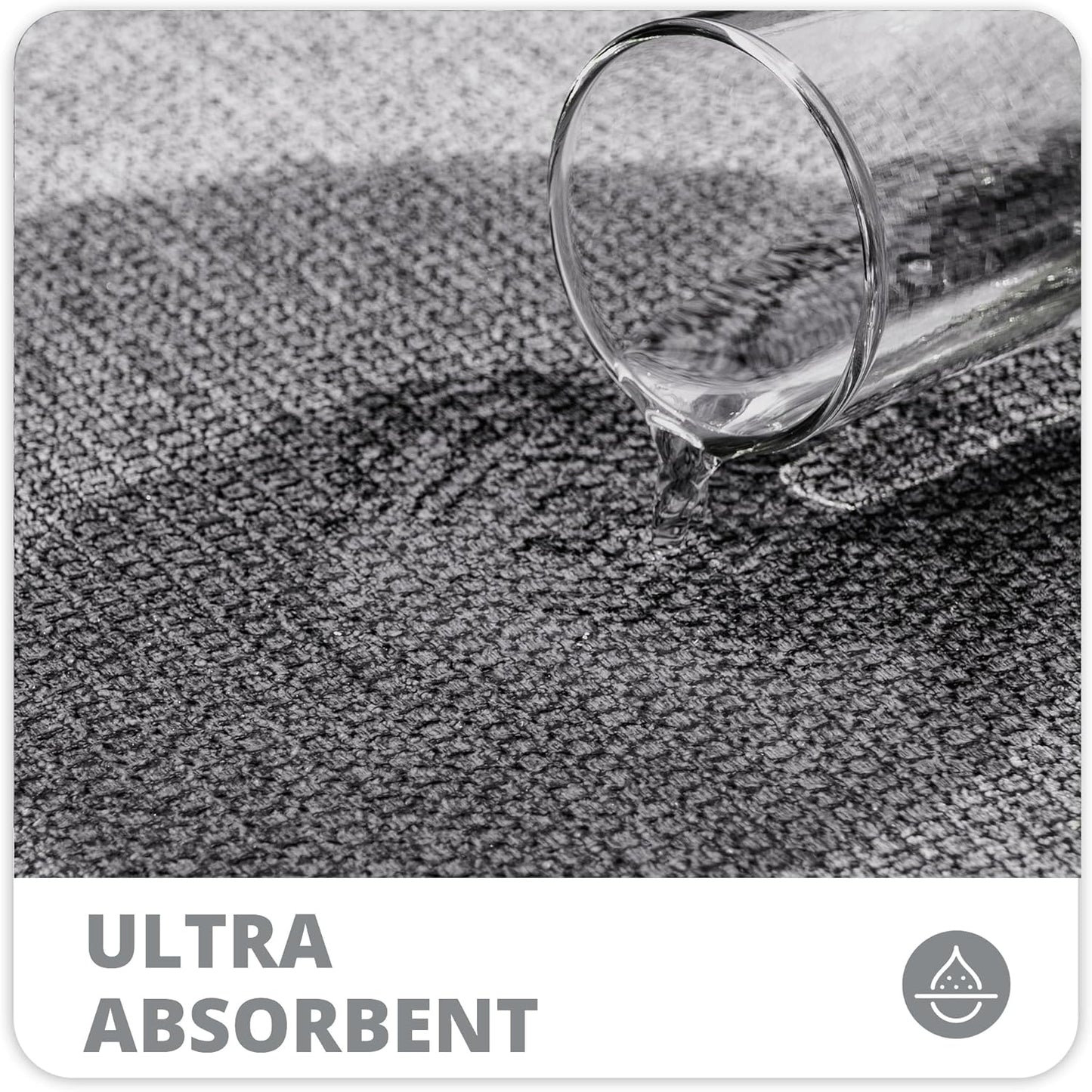 Bath Mat,Ultra Thin Bathroom Rugs,Rubber Bath Mats for Bathroom,No Slip Bath Rugs,Quick Dry,Machine Washable,Low Pile,Absorbent,Shower Outside,Sink,Home Decor Accessories.Grey,2'x3'(24x36inch)