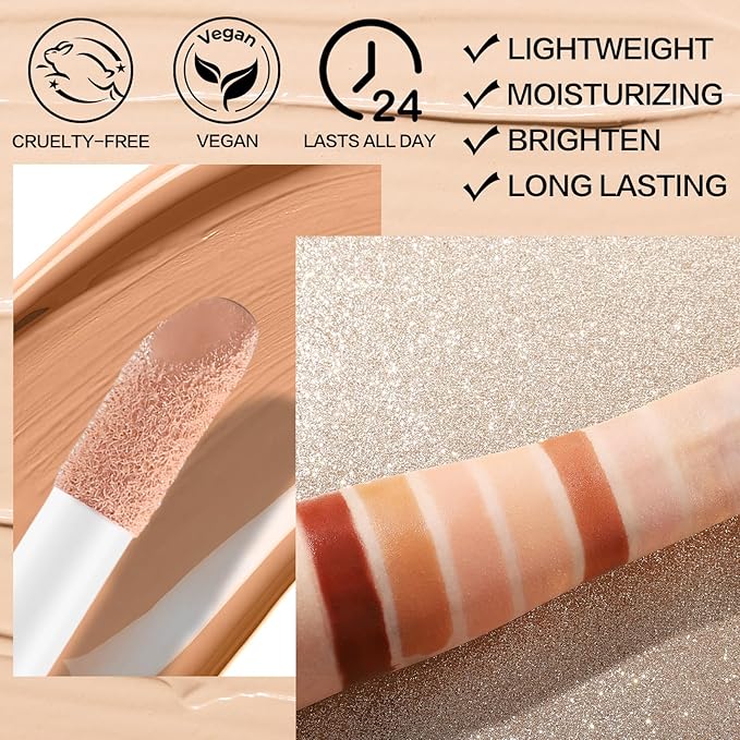 UCANBE Halo Glow Liquid Filter, Face Complexion Booster For Radiant Skin All Day Longwear, Soft-Focus Look Sodium Hyaluronate Vegan & Cruelty-Free - 0.91OZ Light Fair