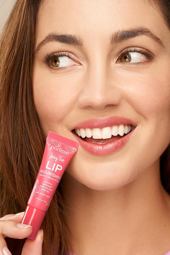 Purlisse Juicy Tint Lip Nourisher - Tinted Lip Moisturizer (Pink Shine)