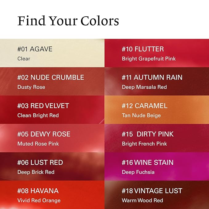 Melixir Vegan Lip Butter #06 Lust Red (+11 more colors), Deep Nourishing Tinted Lip Balm for Dry Lips, Bee-Free, Petrolatum-Free, Plant-Based, Hydrating for Cracked & Chapped Lips, Travel Essentials