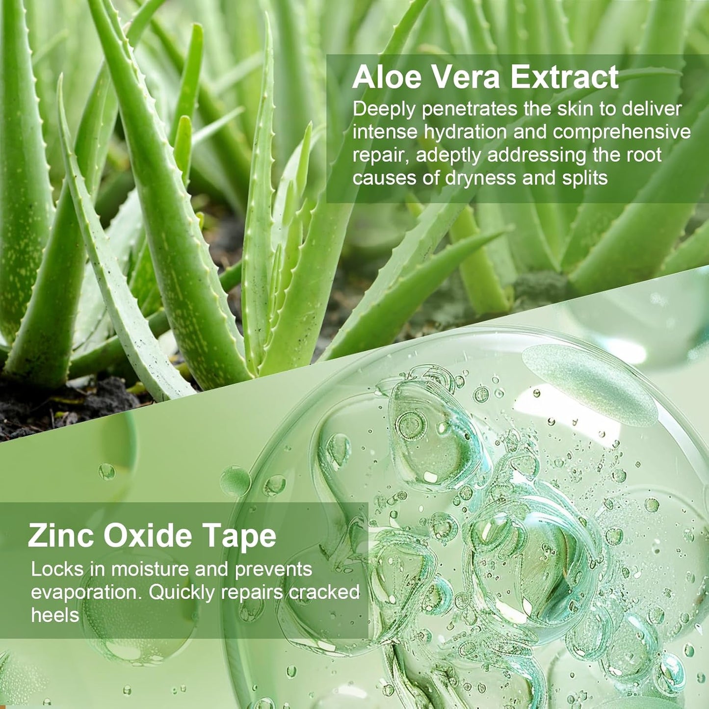30PCS Patented Aloe Vera Cracked Heel Treatment Patches, Cracked Heel Repair Bandage