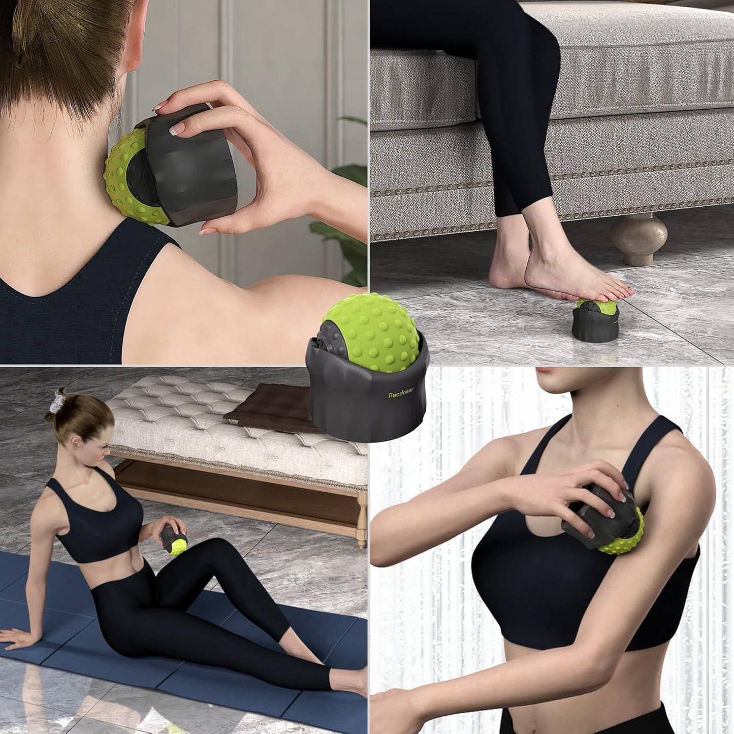 READAEER Manual Massage Ball, Massage Roller Ball for Shoulders, Arms, Neck, Back and Feet