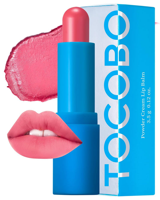[TOCOBO] Powder Cream Lip Balm 032 Rose Petal 0.67 oz / 19g | Soft Matte Velvet Type Vegan Lip Balm & Creamy Powder Texture without Exfoliation, mother's day