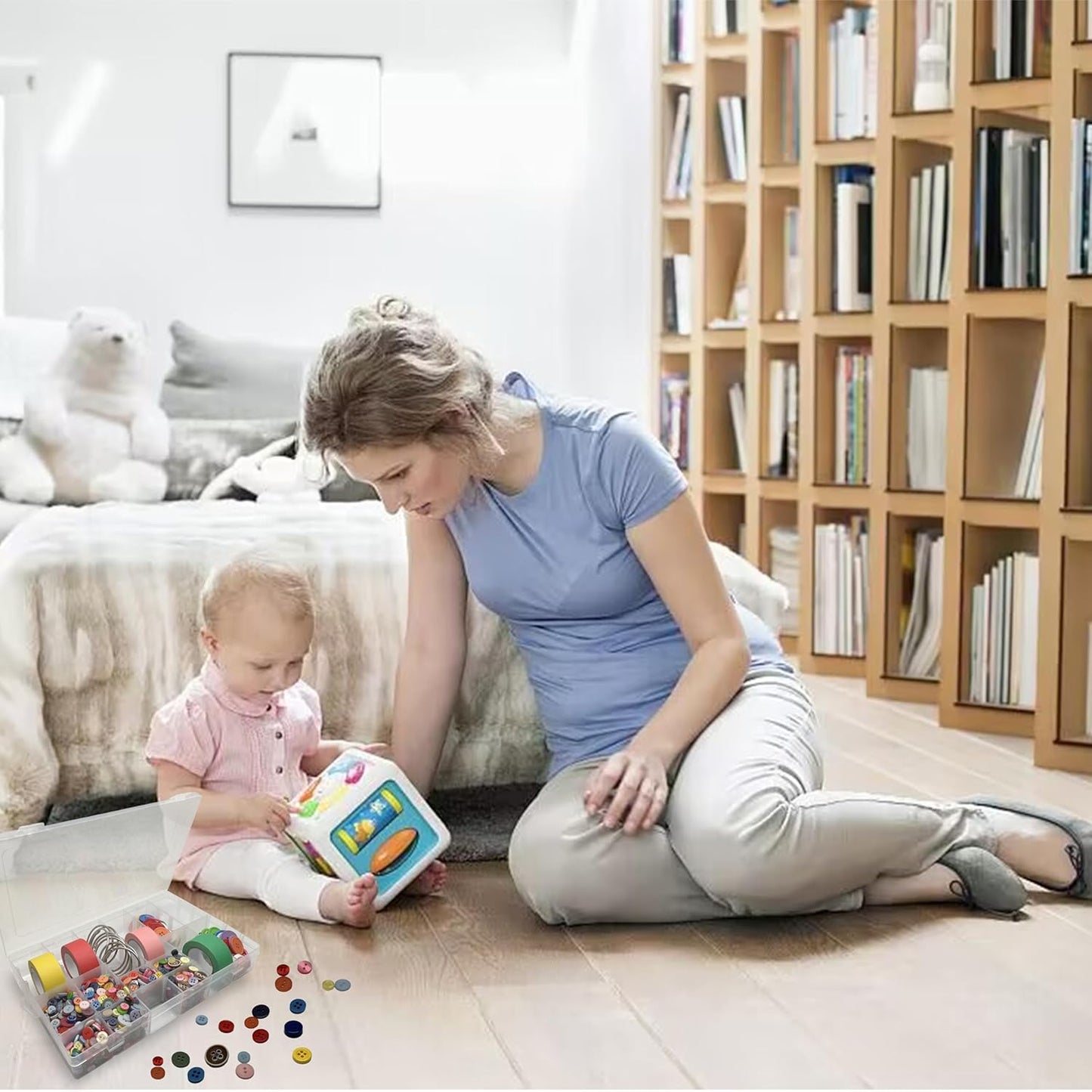 8 Pack Plastic Organizer Container Box, 36 Grids Clear Plastic Parts Organizer Box, for Beads, Art DIY, Crafts, Jewelry, Fishing Tackle with Label Stickers