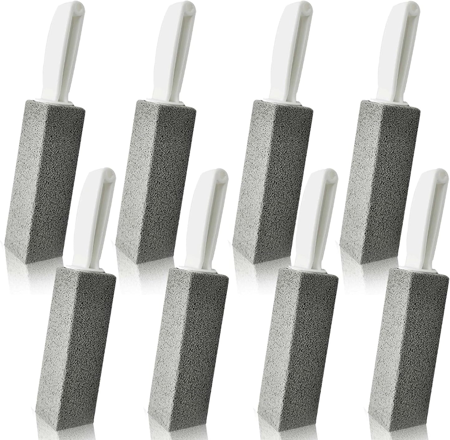 [8 Pack] Pumice Stone for Toilet Bowl Cleaning with Handle, Pumice Stone Toilet Cleaning Brush, Also Removes Limescale, Calcium Buildup and Hard Water Rings