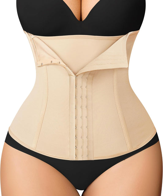 MERYOSZ Waist Trainer Corset Zipper Tummy Control Shapewear Breathable Waist Cincher for Women Body Shaper Sport Girdle