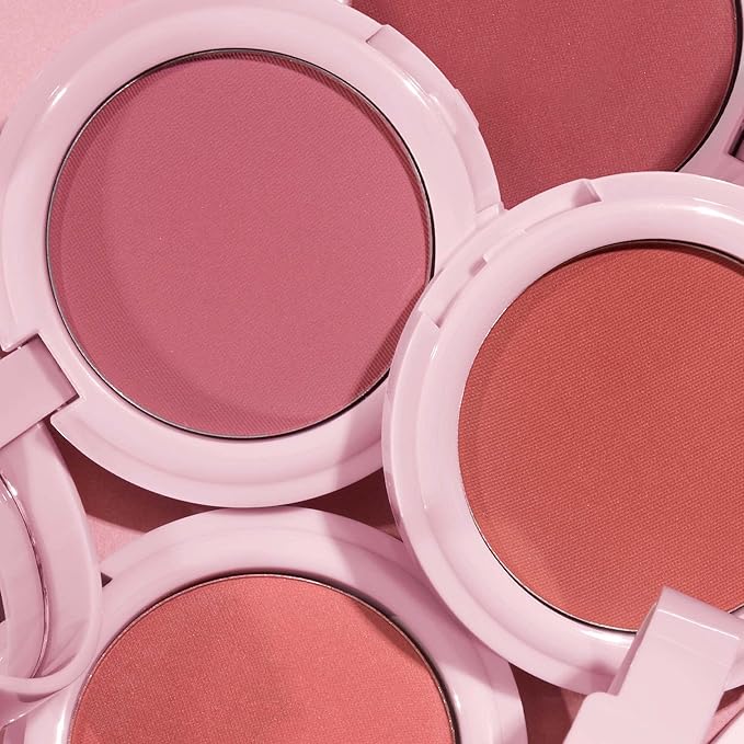 Mally Beauty Bulletproof Powder Blush - Power Peach - Long-Lasting Flush of Color - Compact Blush Powder Makeup - Matte Finish
