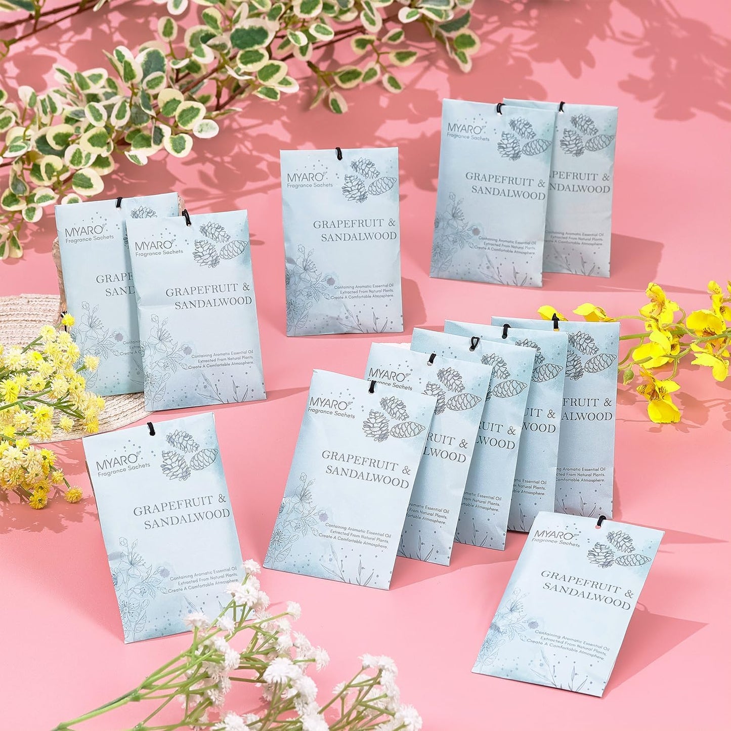 Sachets for Drawers and Closets, MYARO 12 Packs Closet Scent Freshener and Room Deodorizer, Long Lasting Sachets Scented Bag Make Your House Smell Good