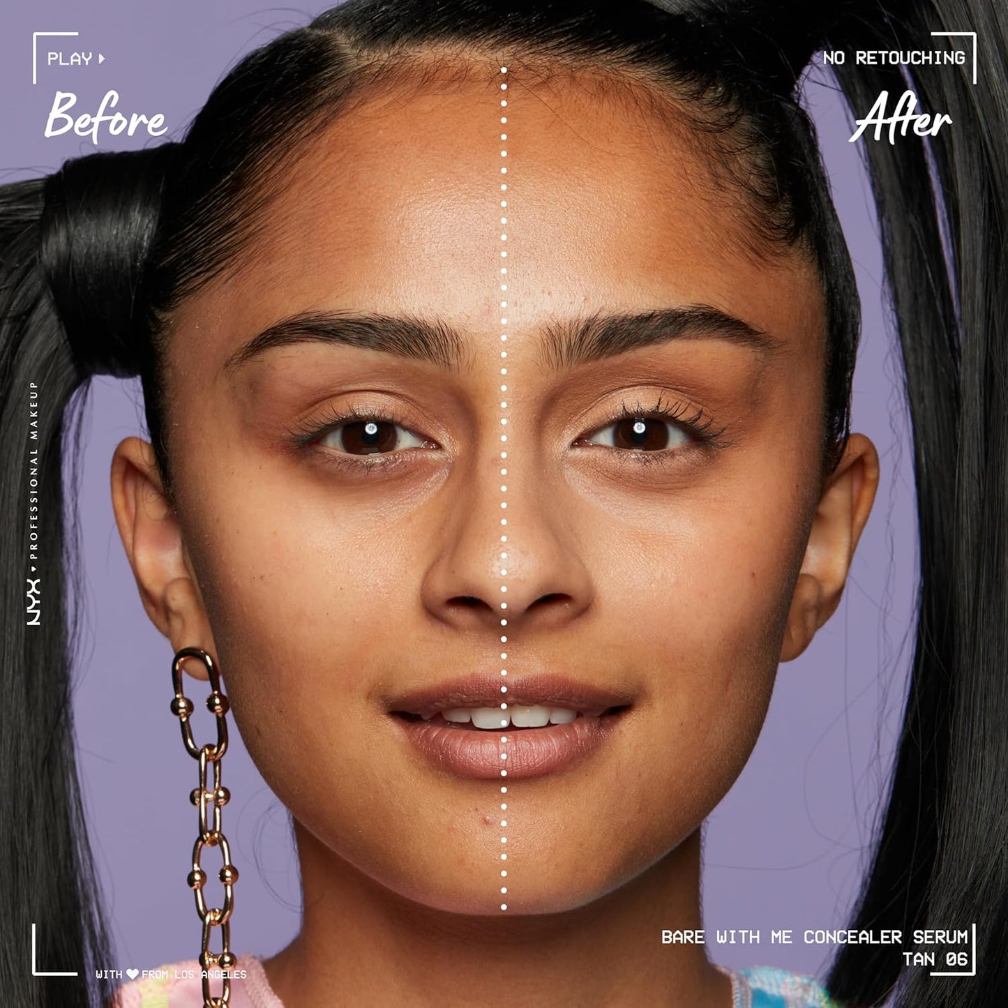 NYX PROFESSIONAL MAKEUP Bare With Me Concealer Serum, Concealer Makeup For Up To 24Hr Hydration - Tan