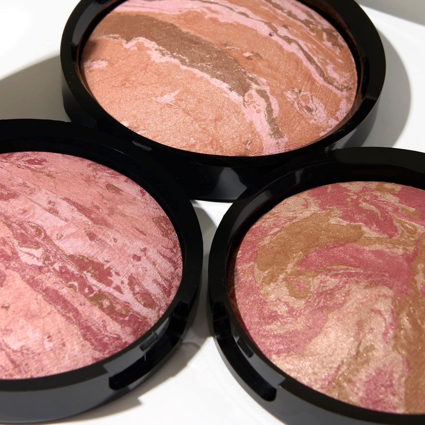 LAURA GELLER NEW YORK Baked Blush-n-Bronze Marbleized 2-in-1 Sculpting Bronzer Blush - Berry Bronze - Contour Face with a Radiant Flush