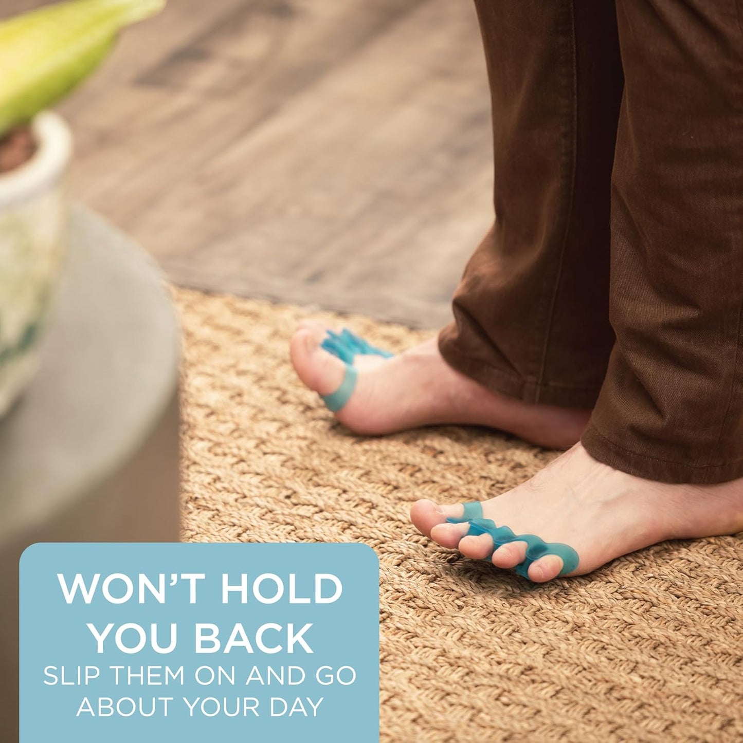 Mind Bodhi Toe Separators/Toe Spacers - For Men and Women - Correcting Bunions and Restoring Toes to Their Original Shape - Large Size – Blue