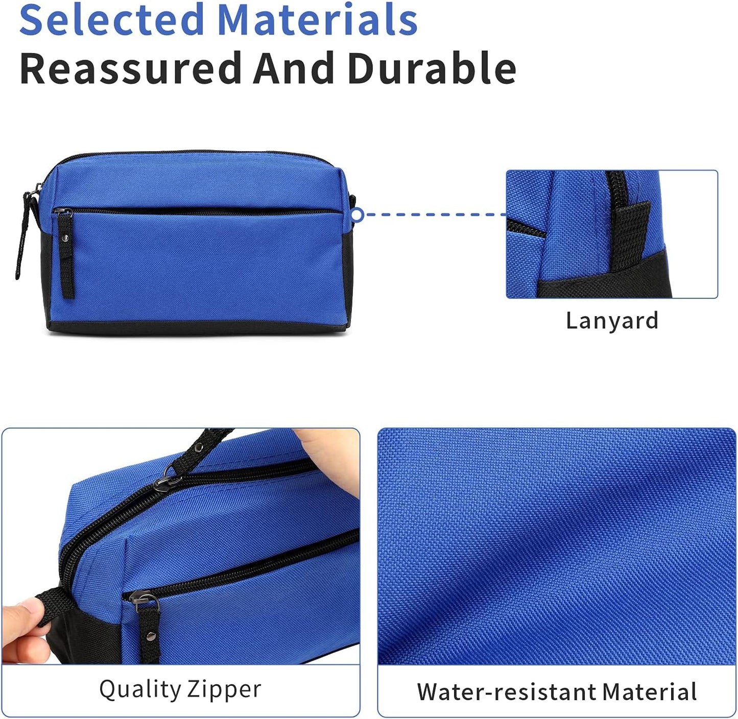 BuyAgain Toiletry Bag, Toiletry Travel Bathroom Bag Waterproof Cosmetic Make up Pouch Dopp Kit For Men or Women, Royal Blue