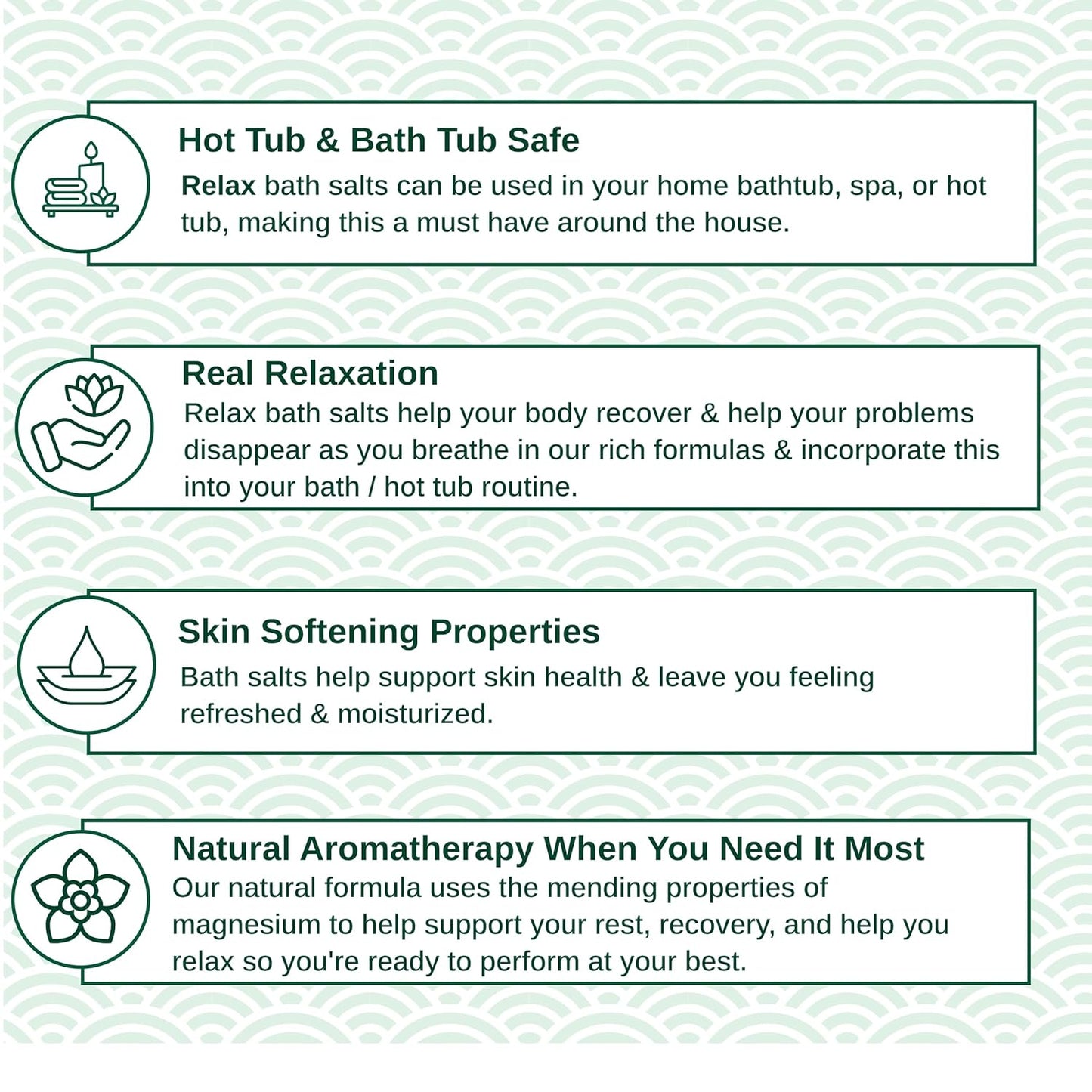 Relax Spa & Bath, Epsom & Dead Sea Salts, Aromatherapy Bath Salts for Hot Tub, Bath, or Spa, Infused with Magnesium, Eucalyptus Mint Scent