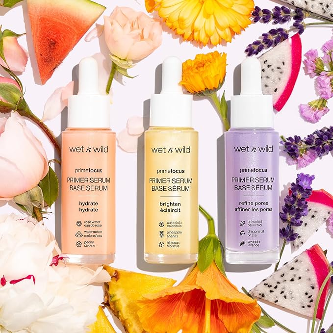 wet n wild Prime Focus Primer Serum for Face, Hydrating for Dry Skin, Makeup Primer Serum