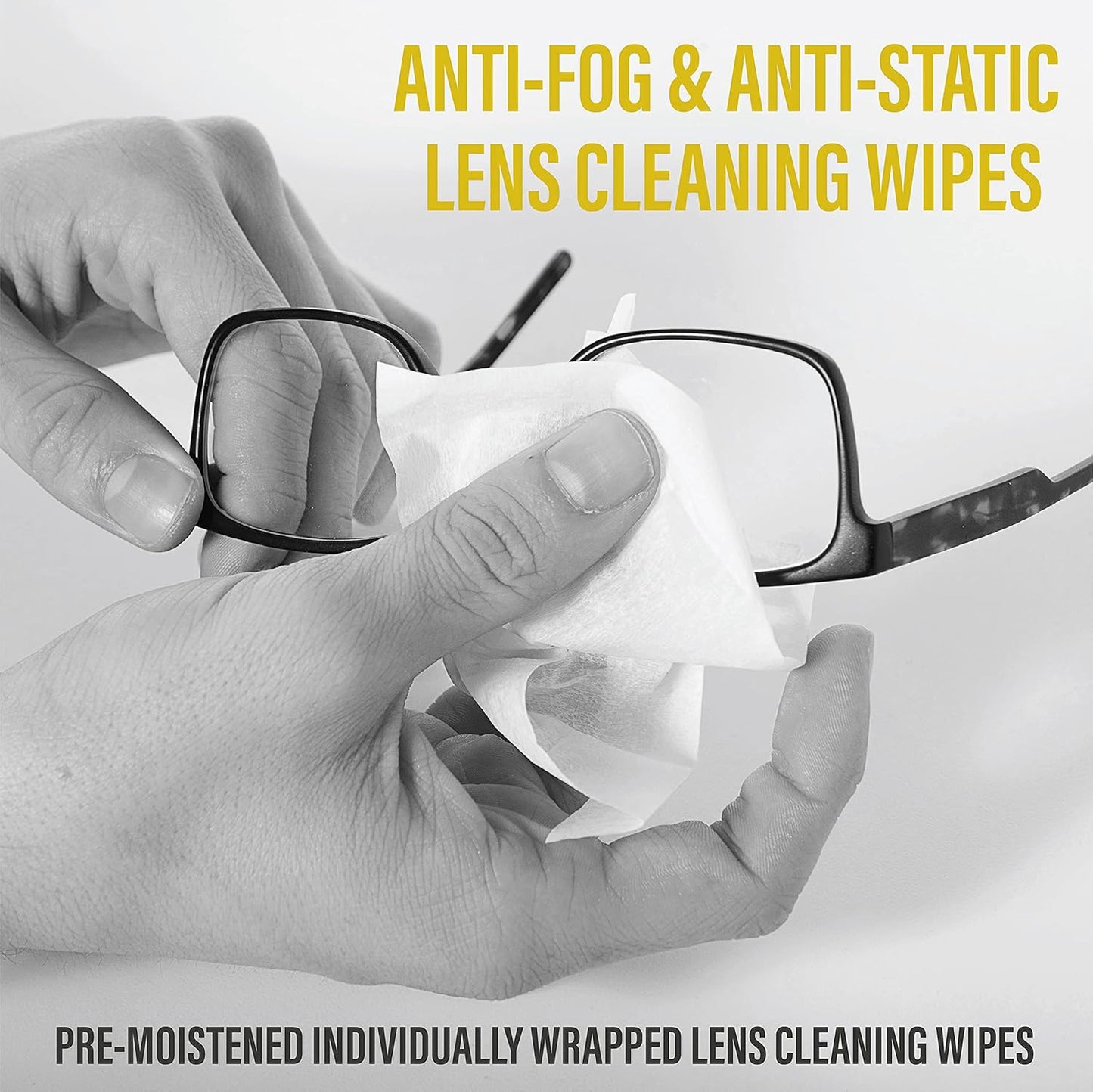Lens Cleaning Towelettes | Pre-moistened | No Silicone | Defogging Cleaning Wipes for Glasses, Laptops & Computer Screens, Smart Phones, Optical Lens, Goggles, Watch Screen and More l 100 Count