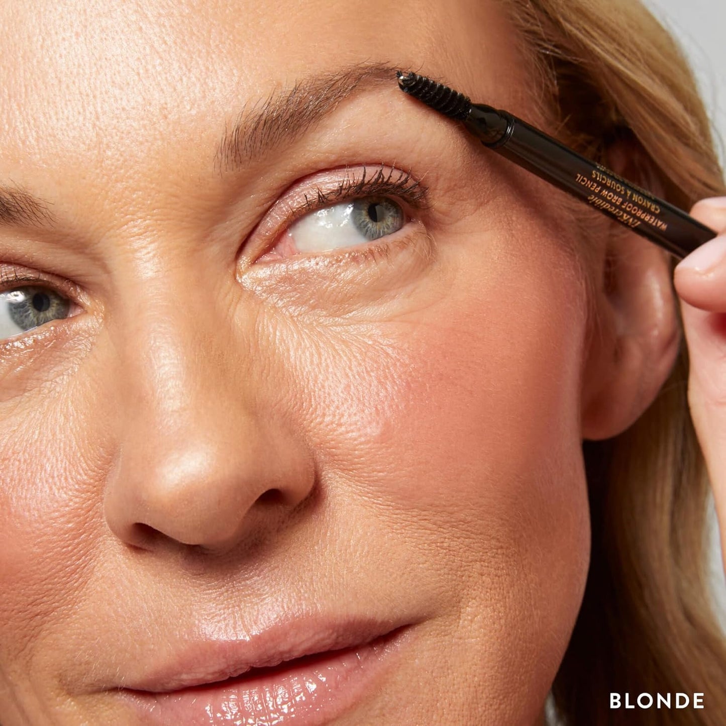 LAURA GELLER NEW YORK INKcredible Waterproof Brow Pencil- Blending Spoolie Brush - Long Lasting Eyebrow Filler (01 Blonde)