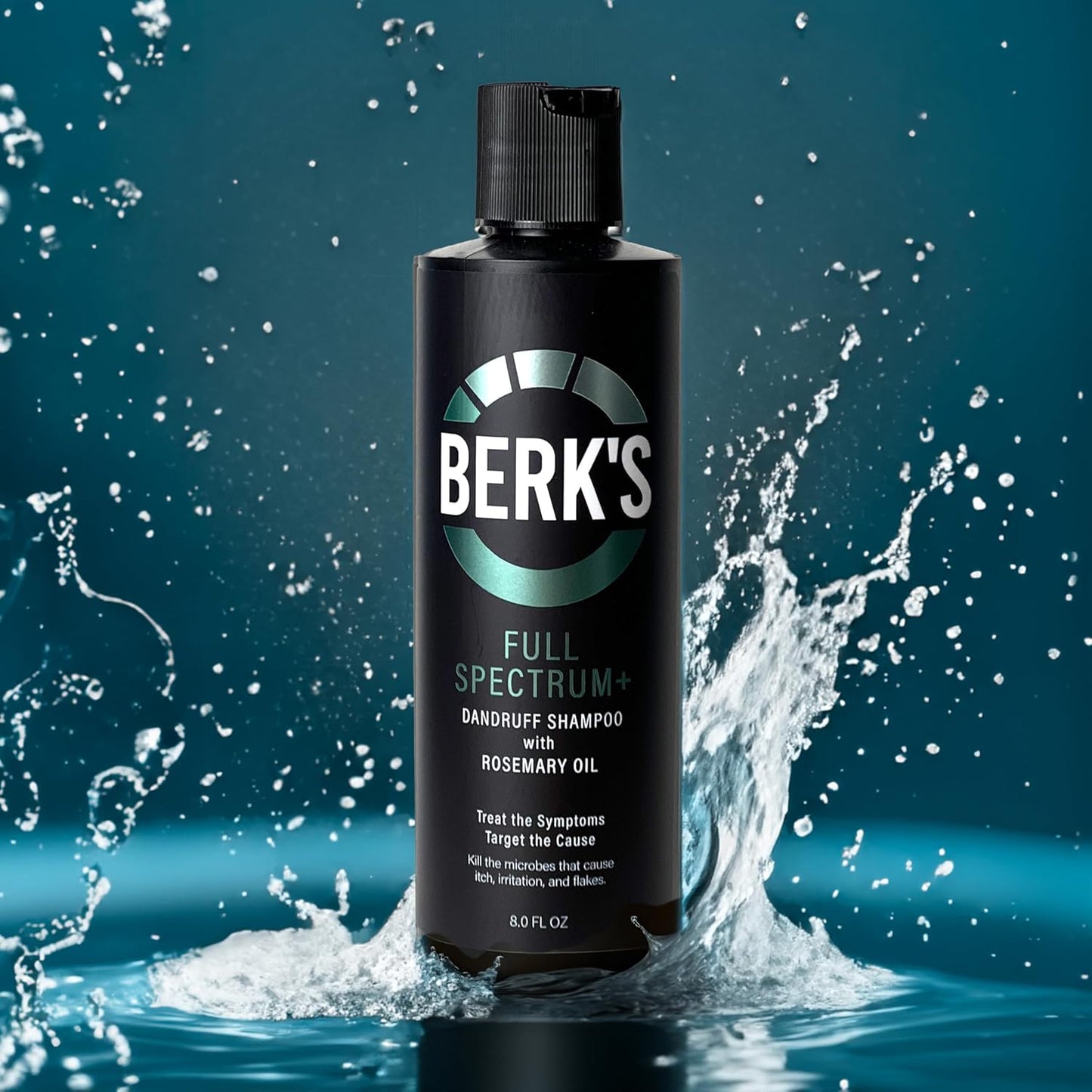 Berk's Full Spectrum Dandruff Shampoo with Coal Tar, Salicylic Acid, Sulfur, and Rosemary Oil, 8 Fl Oz