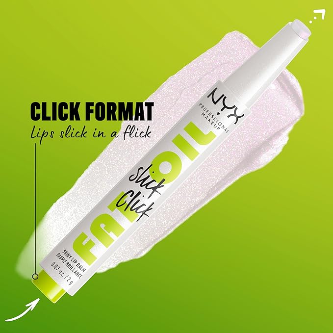 NYX PROFESSIONAL MAKEUP Fat Oil Slick Click, Lightweight, Buildable, Pigmented Vegan Lip Balm - Main Character