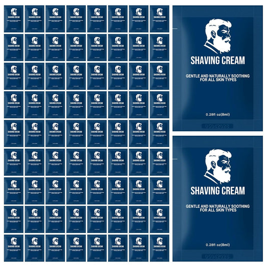 Shaving Cream Bulk Travel,8ml/0.28 oz Travel Shave Cream Disposable Shaving Cream in Bulk for Hotel Homeless （Jasmine，pack of 100)