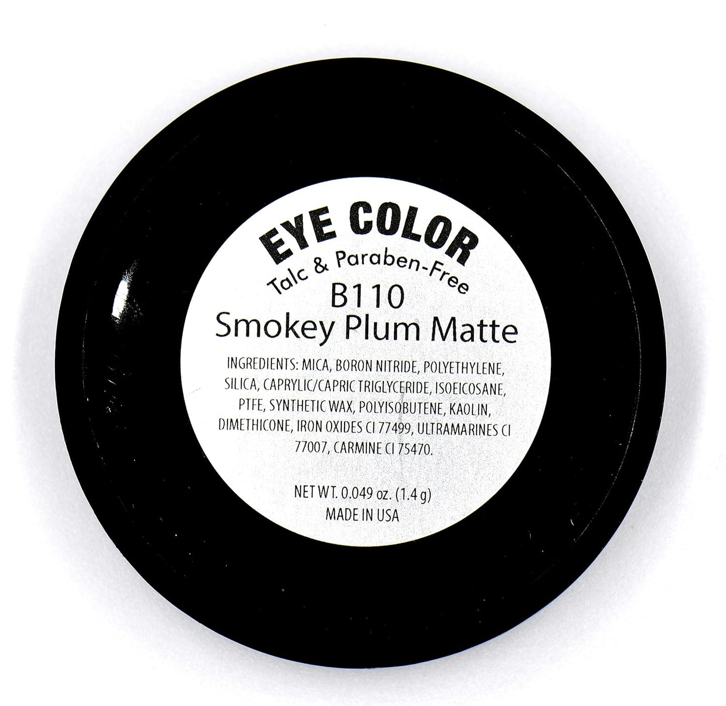 Smokey Plum Dark Purple Violet Brown Matte Opaque Pressed Powder Single Eyeshadow; Talc, Paraben & Cruelty Free
