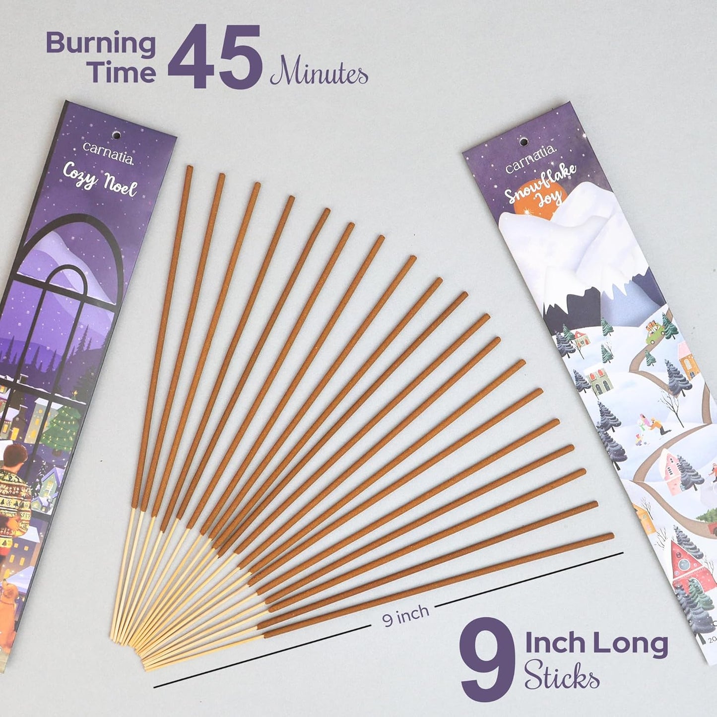 Carnatia Frosty Miracle Incense Collection – 6 Enchanting Scents | Snowy Adventures, Winter Vibes, and Cozy Aromas for Holiday Season!