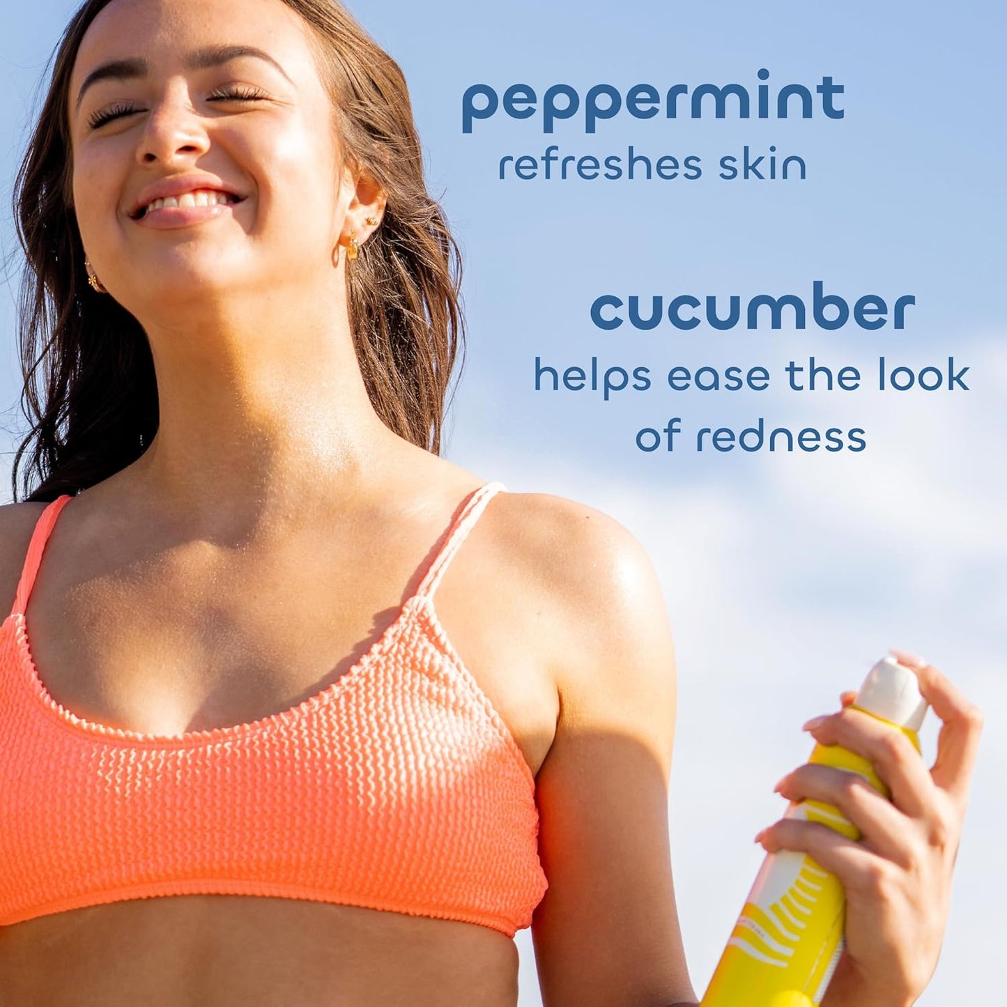 Seaweed Bath Co. Cooling Mist SPF 60 Sport Broad Spectrum Hybrid Sunscreen Spray, 6 Ounce (Pack of 2), Sustainably Harvested Seaweed, Aloe, Peppermint