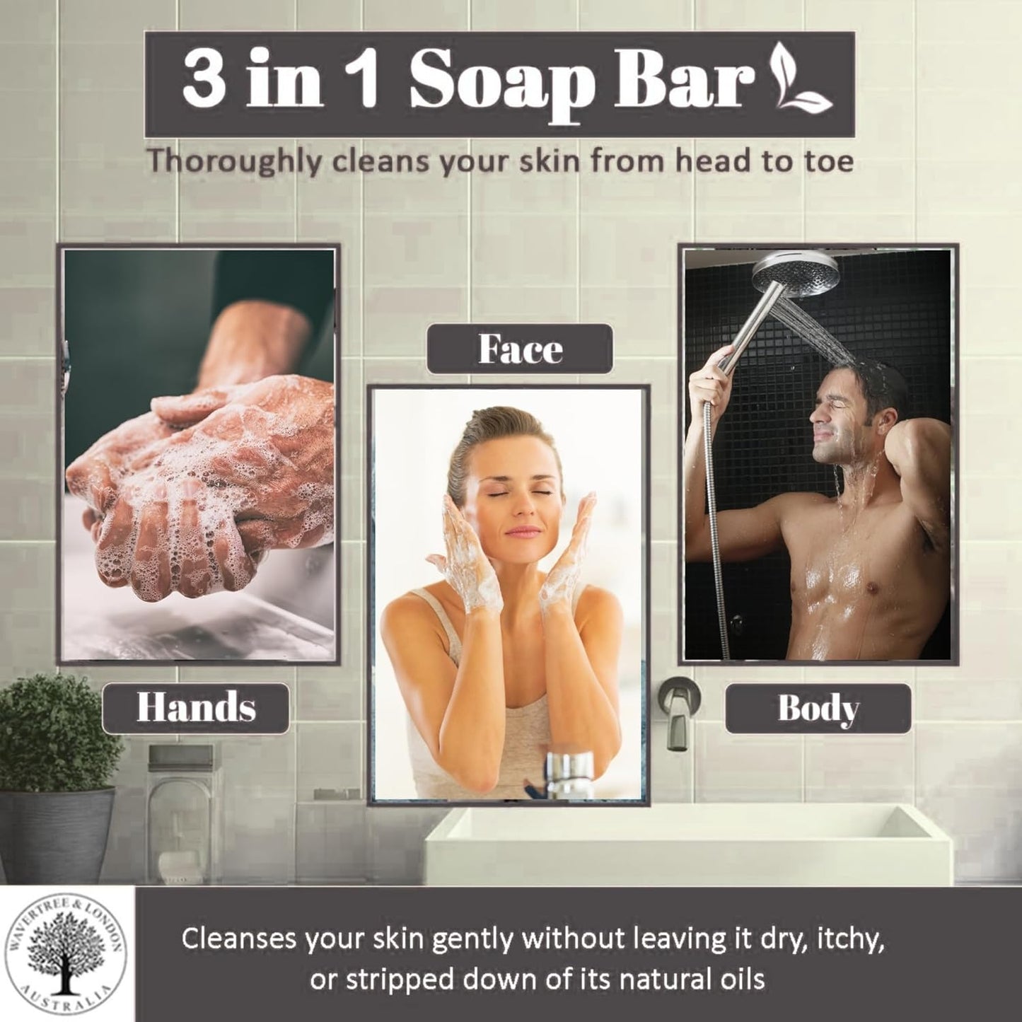 Wavertree & London Born To Drive Scented Natural Soap Bar, 7oz Moisturizing French Triple Milled Soap Bar for Women & Men