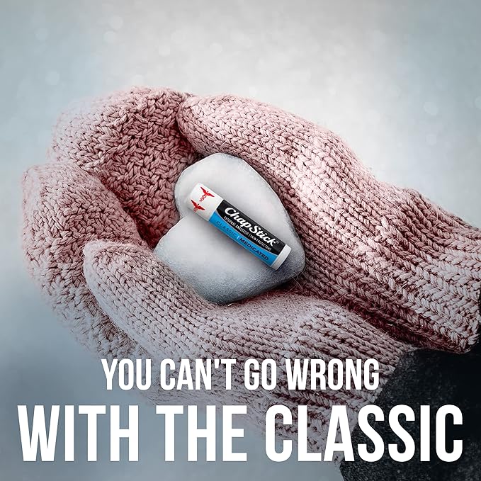 ChapStick Classic Medicated Lip Balm Tubes, Chapped Lips Treatment and Skin Protectant - 0.15x12 Oz