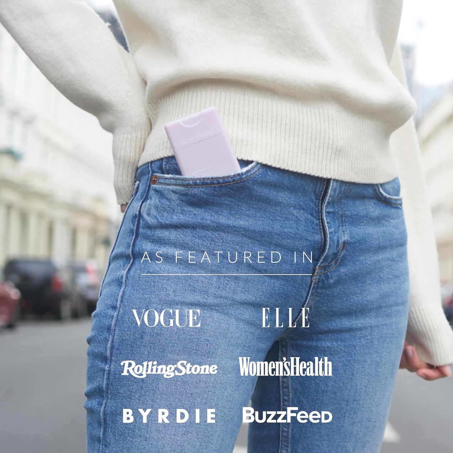 Noshinku - Refillable Hand Sanitizer Lavendula 3-Pack, Travel Size Spray with Hydrating Botanical Oils, Natural Ingredients, All Natural Fragrances, Sugarcane Derived Alcohol, No Parabens, No Dyes