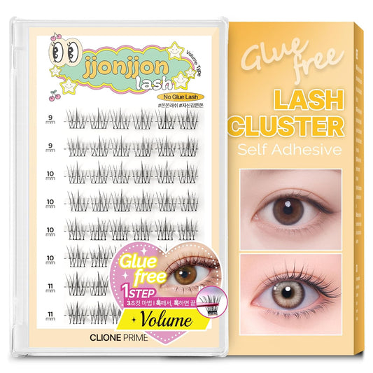 Korean Self Adhesive Lash Clusters Volume Look No Glue Press On Pre Bond Lash Clusters Fluffy Self Adhesive False Eyelashes No Glue Needed Reusable Wispy Eyelash Extensions