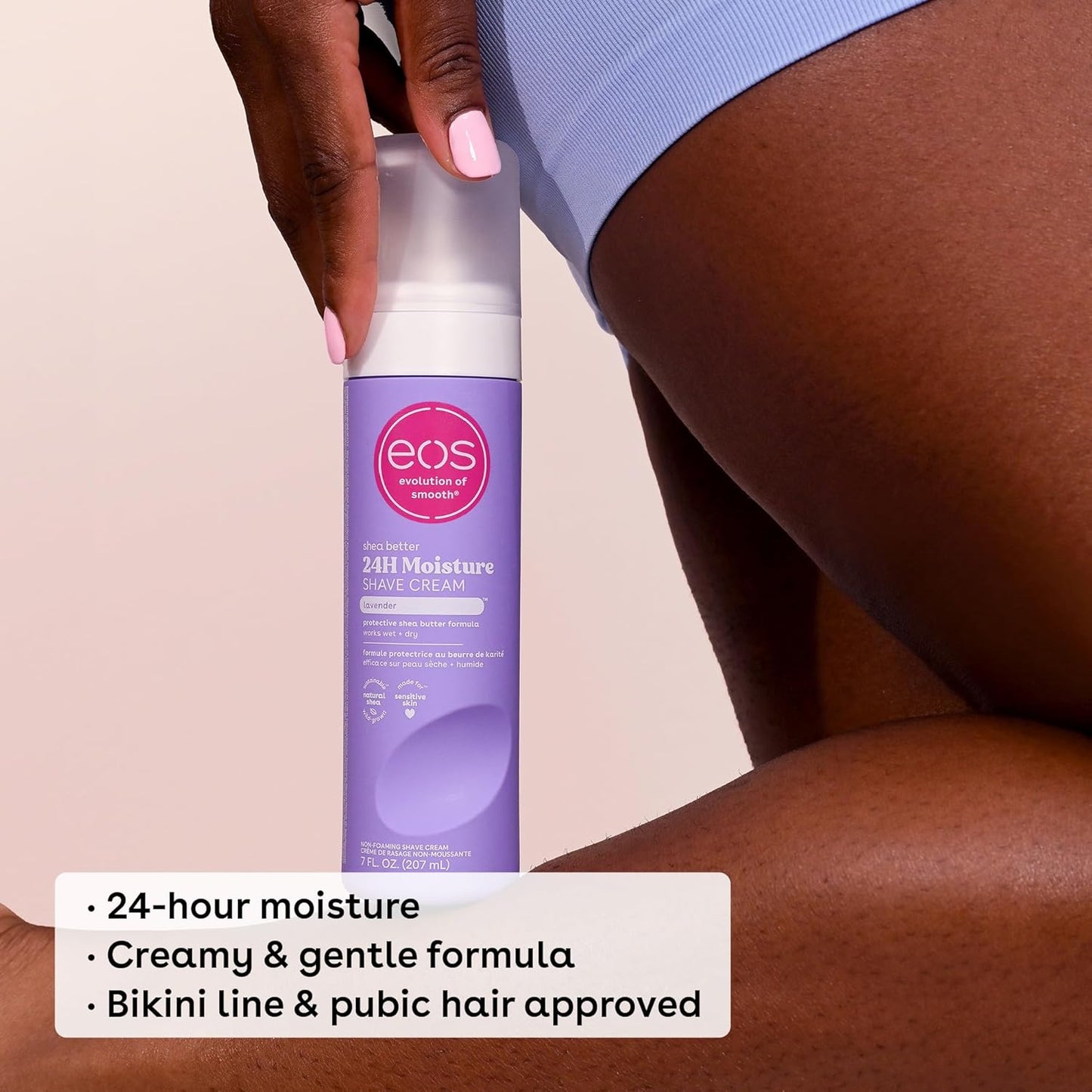 eos Shea Better Shave Cream- Lavender, Shea Butter Skincare, Shaving Cream for Women, 14 fl oz, 2-Pack