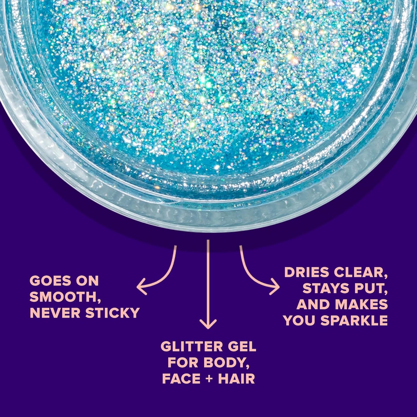 Unicorn Snot Face & Body Glitter Gel - Cosmetic-Grade Holographic Glitter - Stocking Stuffers for Women, Gifts for Teen Girls - Safe for Face, Easy Application & Removal - Blue Glitter, 1.7oz (Sky)