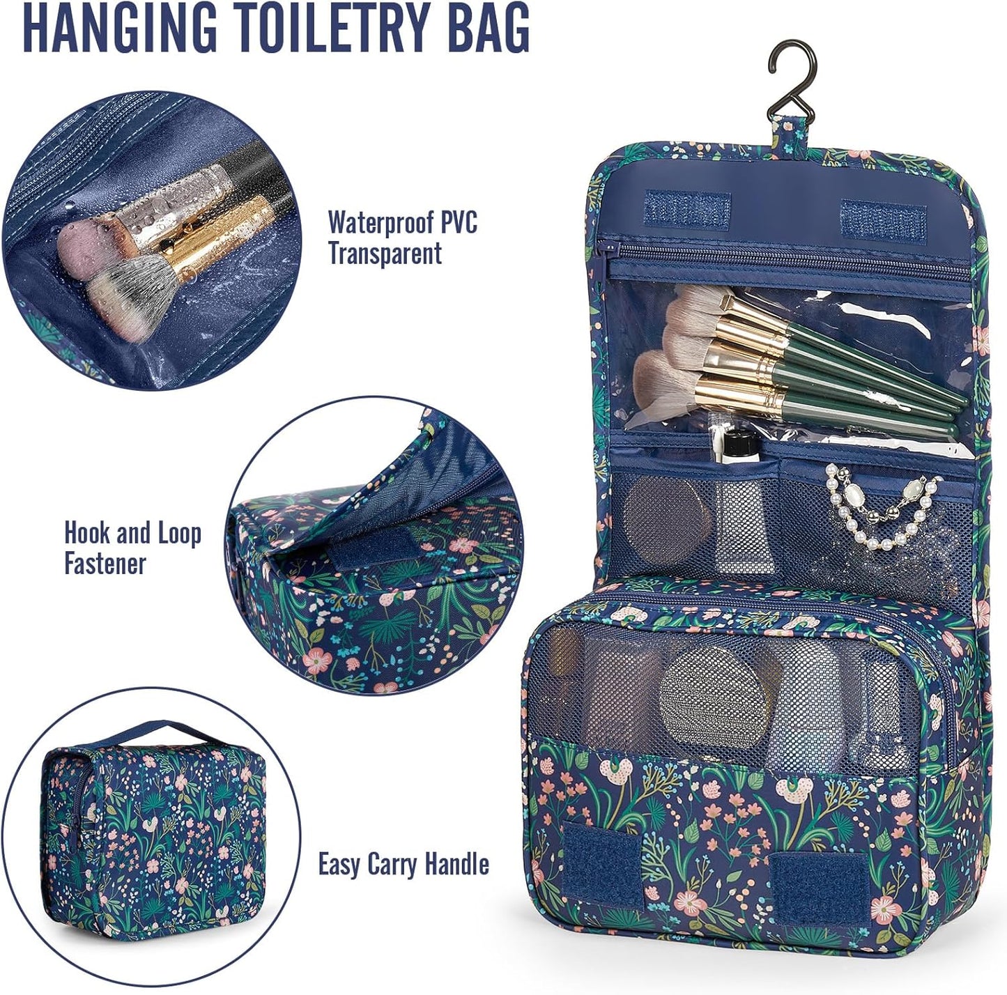 Veken 8 Set Packing Cubes for Travel Essentials, Suitcase Organizer Bags in 4 Sizes, Carry-On Luggage Accessories with Large Laundry & Hanging Toiletry Bag, Must-Have for Airplane, Road Trip & Camping