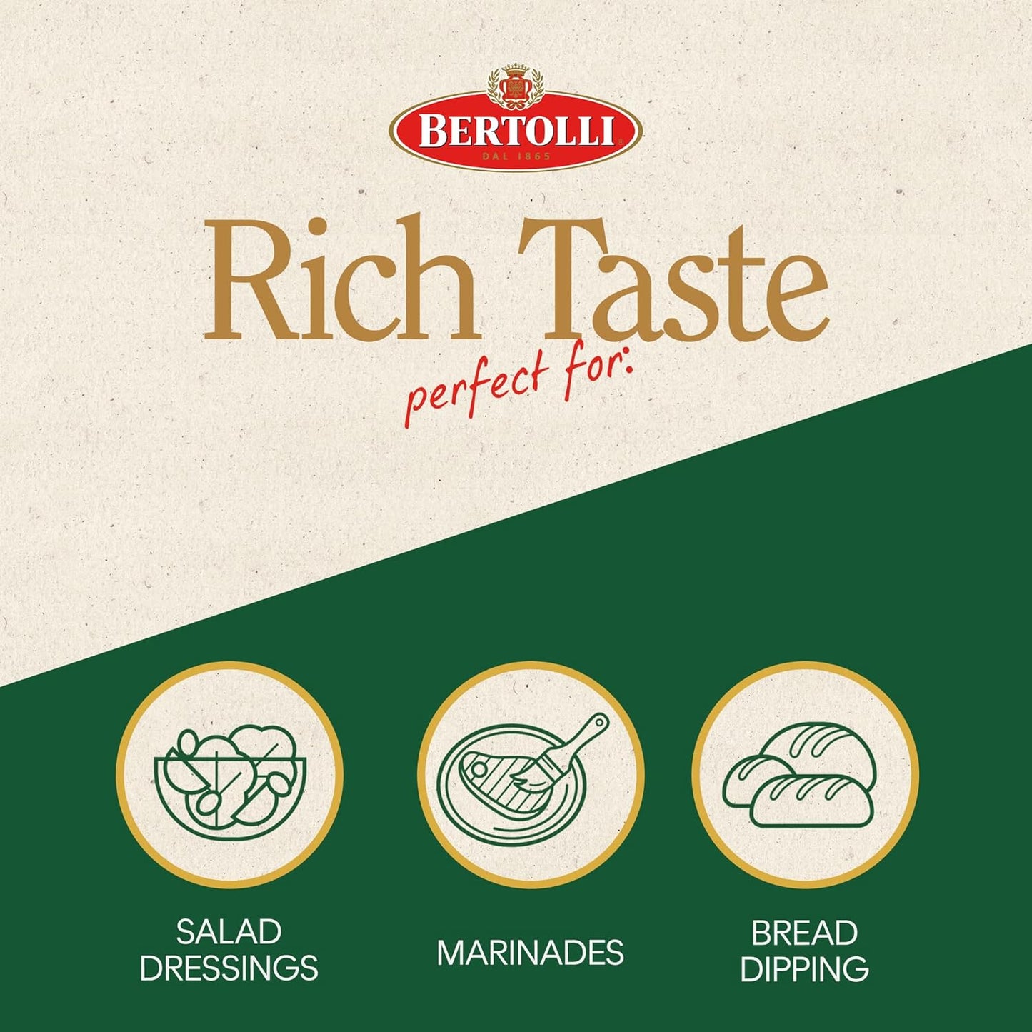 Bertolli Organic Extra Virgin Olive Oil, Rich Taste, 25.36 fl oz
