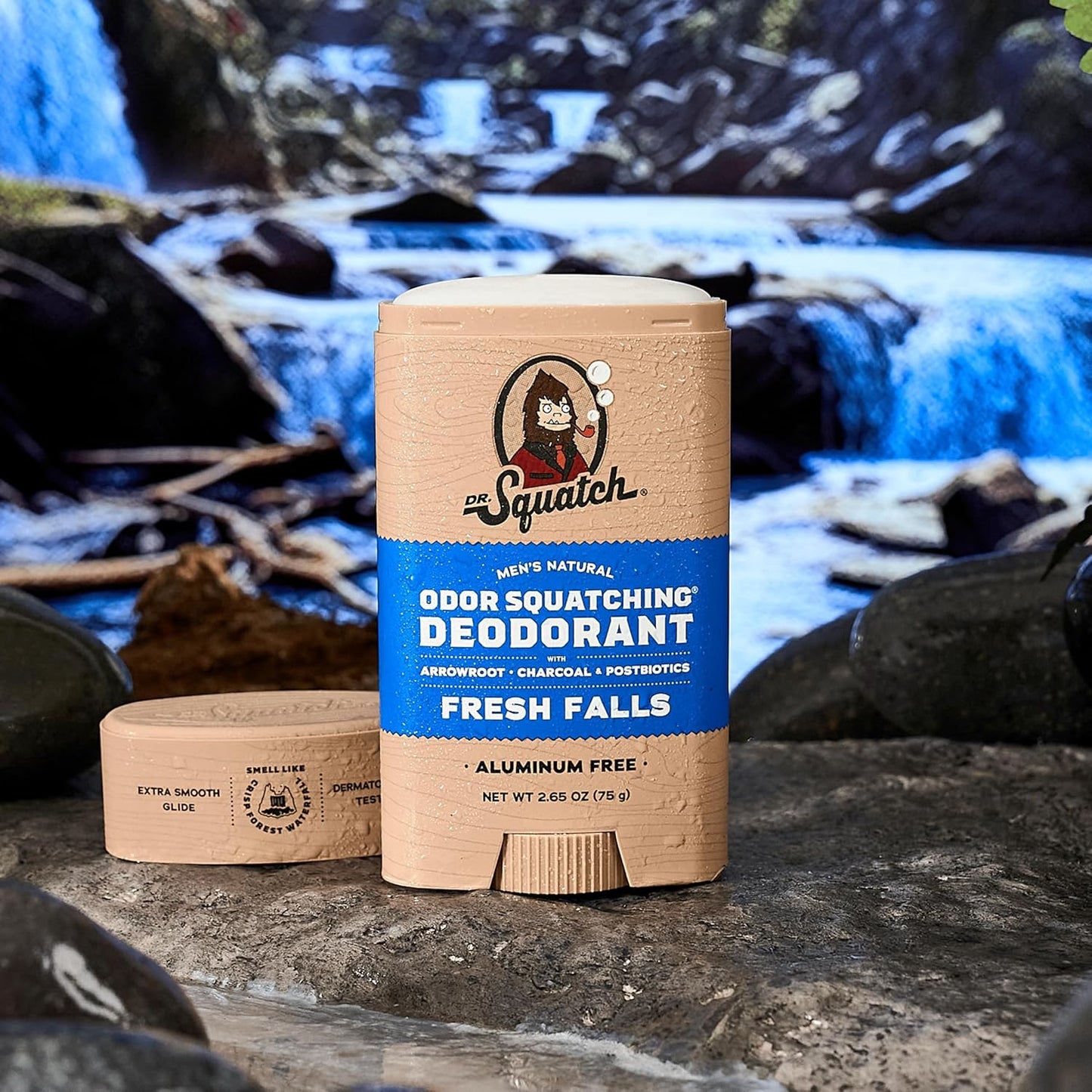 Dr. Squatch NEW Bricc House Travel Pack - Soap Travel Case + Summer Citrus, Coconut Castaway Soap + Fresh Falls Deodorant + Vanilla Bourbon Lip Balm - Full Routine Natural Men's Care Kit