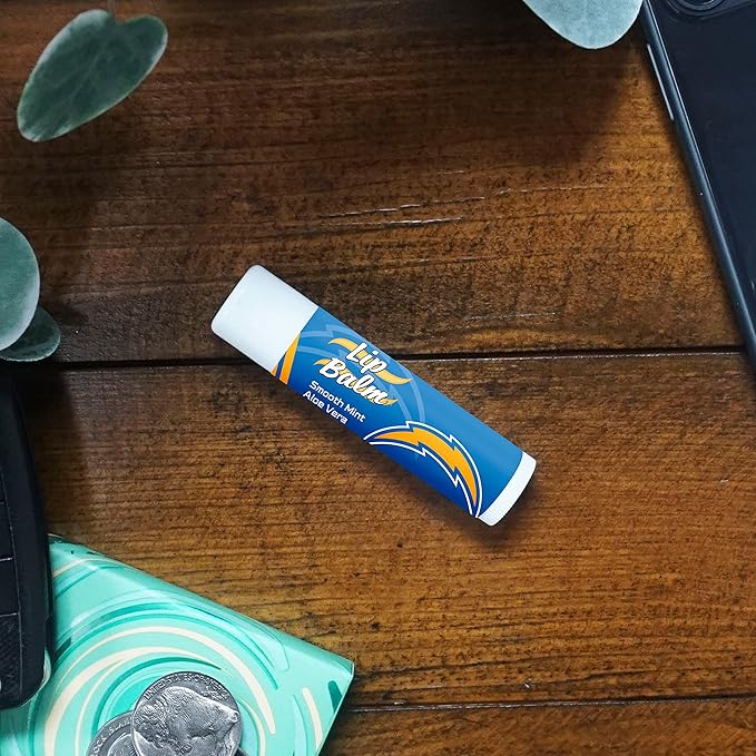 FANMATS 34688 Los Angeles Chargers Smooth Mint SPF 15 Lip Balm