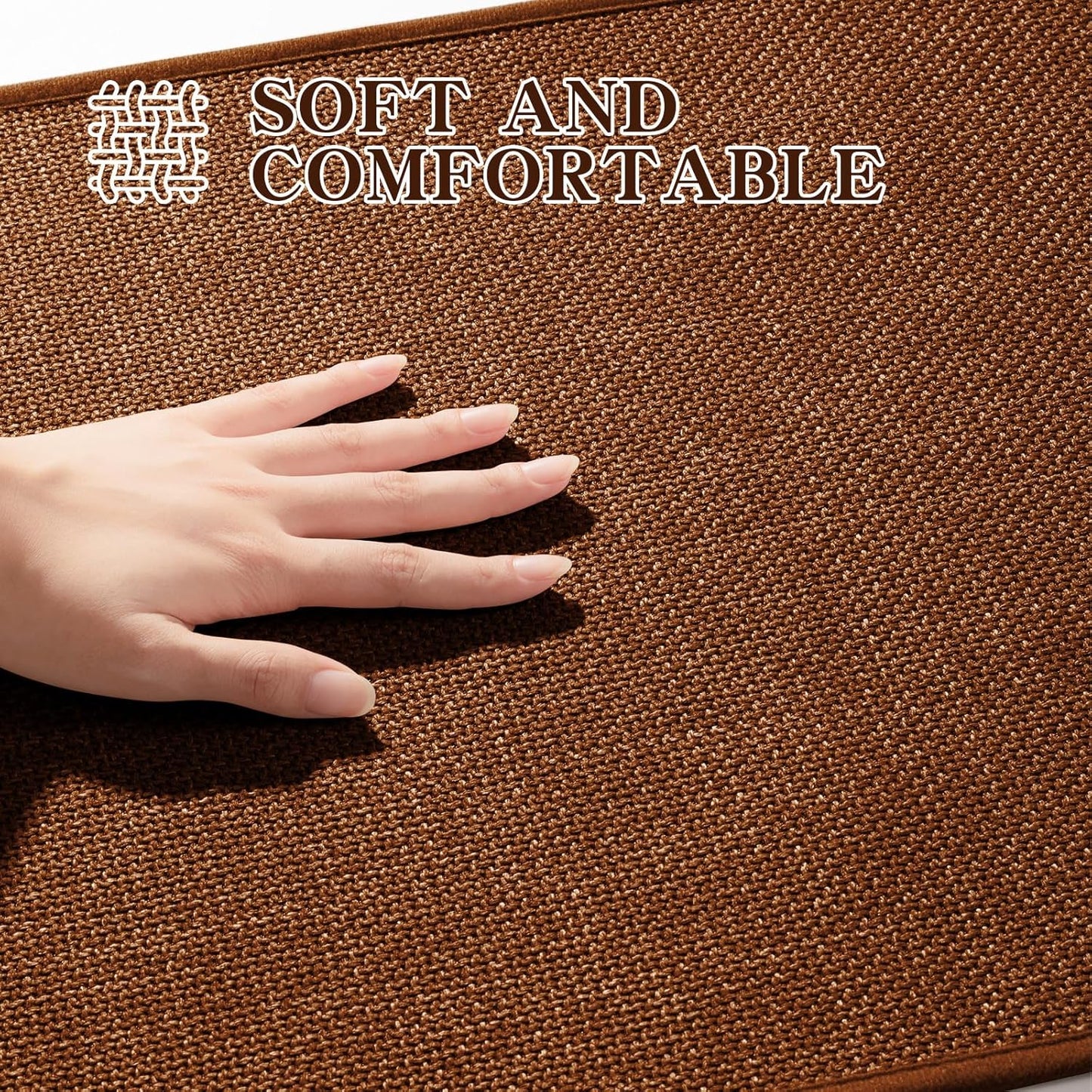 chakme Bathroom Rugs Mat 36x24, Ultra Thin Non Slip Bath Mat Large Quick Dry Absorbent Bath Mat for Bathroom Floor, (Rust, 36"x24")