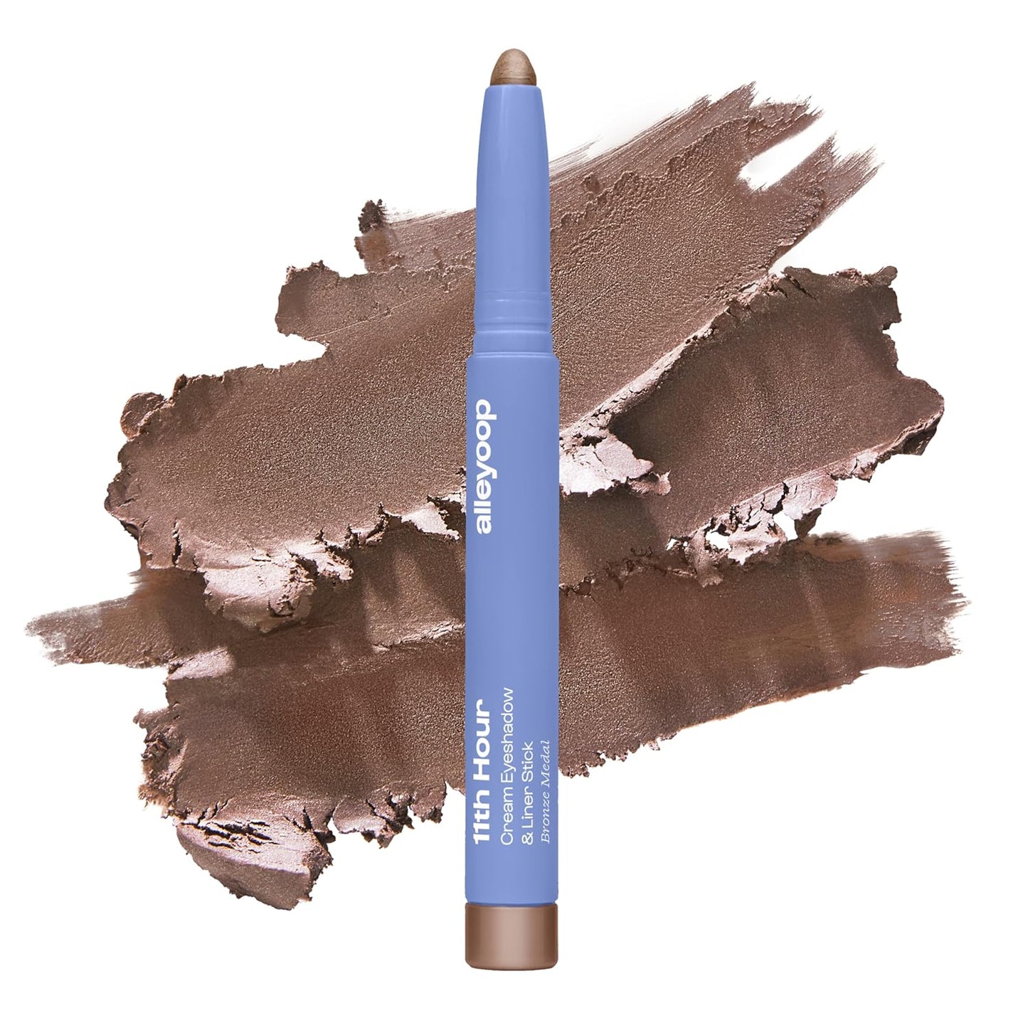 ALLEYOOP 11th Hour Cream Eye Shadow Sticks - Bronze Medal (Shimmer) - Award-winning Eyeshadow Stick - Smudge-Proof and Crease Proof for Over 11 Hours - Easy-To-Apply and Compact for Travel, 0.05 Oz